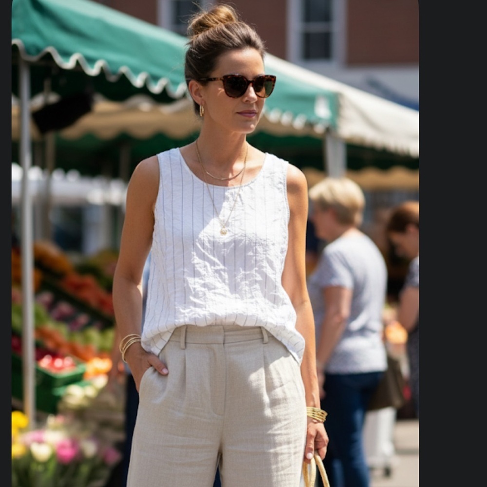 Chalet crinkle knit tank top XL 🖤🤍🖤🤍